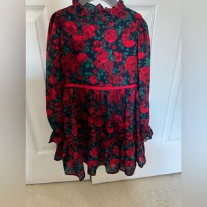 Janie and Jack floral Christmas dress